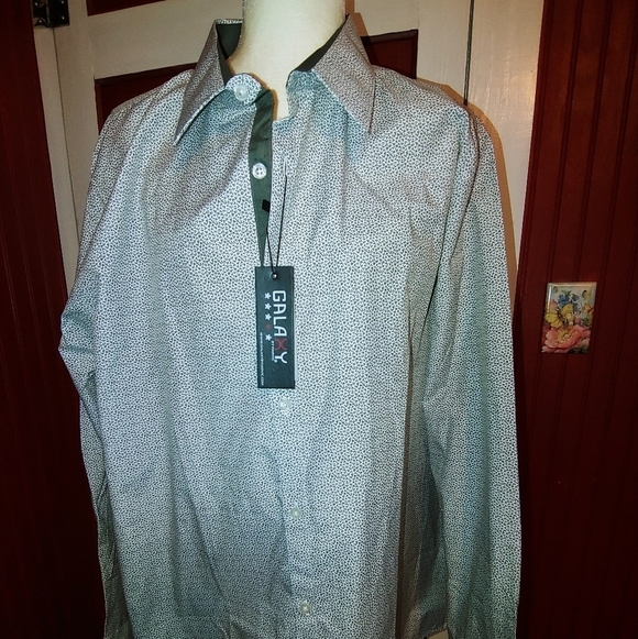 NWT Galaxy Button Shirt 2XL - Picture 2 of 8